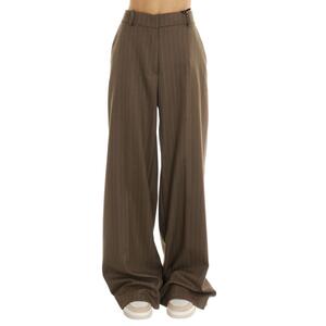 PANTALONE GESSATO FANGO